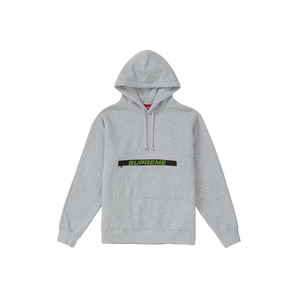 Sudaderas Supreme Zip Pouch Hooded Gris | Supreme 376MA